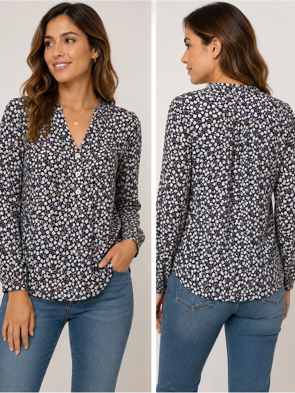 Vintage Valentino Miss V Floral Blouse Women’s US 8 IT 42 Made in Italy